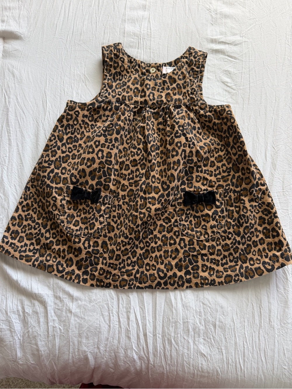 Sincerely Jules Leopard Print Toddler Dress in Brown & Black‎ 100% Cotton